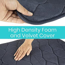 Vive Health Memory Foam Bathroom Rug, Nonslip Flannel, Quick-Dry and Absorbent, 17 x 24 Inches Gray