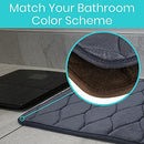 Vive Health Memory Foam Bathroom Rug, Nonslip Flannel, Quick-Dry and Absorbent, 17 x 24 Inches Gray