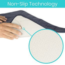 Vive Health Memory Foam Bathroom Rug, Nonslip Flannel, Quick-Dry and Absorbent, 17 x 24 Inches Gray