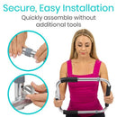 Vive Health Bed Assist Bar, Adjustable Height Cane Design with Anchor Strap