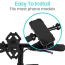 Vive Health Phone Holder, Silicone Mount for Mobility Aids, Fits Phones up to 6 x 3 Inches