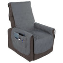 Vive Health Full Chair Incontinence Cover, Waterproof with Armrest Pockets, Gray, 26 Inches