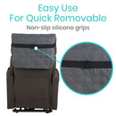 Vive Health Full Chair Incontinence Cover, Waterproof with Armrest Pockets, Gray, 26 Inches