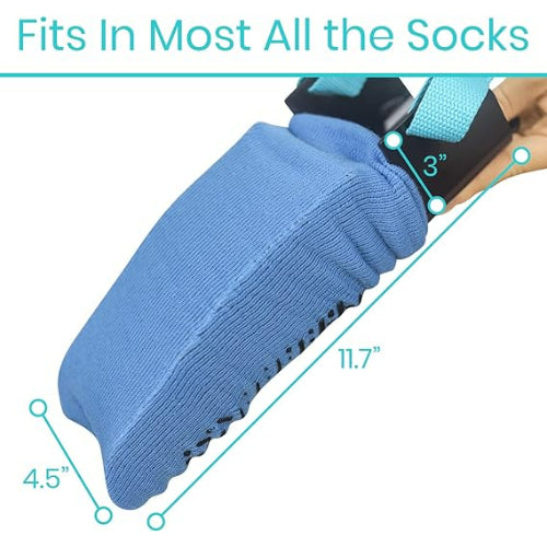 Vive Health Sock Assist and Remover – Black, Non-Slip Ridges