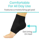 Vive Health Gel Heel Socks, Toeless, Hydrating Oil Blend for Cracked Heel Relief, 2 Pairs