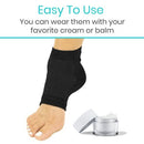 Vive Health Gel Heel Socks, Toeless, Hydrating Oil Blend for Cracked Heel Relief, 2 Pairs