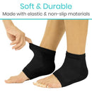 Vive Health Gel Heel Socks, Toeless, Hydrating Oil Blend for Cracked Heel Relief, 2 Pairs