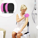 Vive Health Exfoliating Gloves with Suction Cup for Hanging, Black and Pink, 4-Pack, One Size