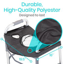 Vive Health Walker Tray, Strong Foldable Design, Fits Standard Walker, Black