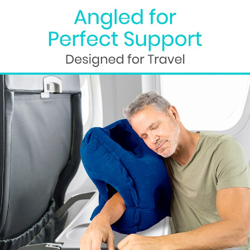 Vive Health Headrest Travel Pillow, Blue