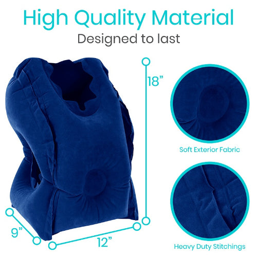 Vive Health Headrest Travel Pillow, Blue