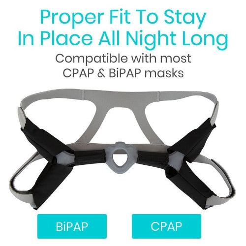 Vive Health CPAP Y-Straps Covers, Black