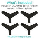 Vive Health CPAP Y-Straps Covers, Black