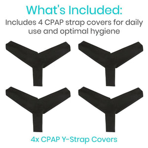 Vive Health CPAP Y-Straps Covers, Black
