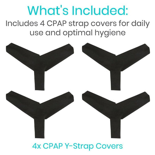 Vive Health CPAP Y-Straps Covers, Black