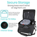 Vive Health Multi Purpose Carry Bag for Ice Therapy Machine and Leg Compression Pump, Black