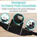Vive Health Running Belt, Adjustable Waist Pack with Zippered Pocket, Water-Resistant, Black/Gray