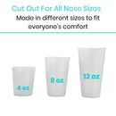 Vive Health Nosey Dysphagia Cup, BPA-Free Adaptive Cups with Cutaway Design, Set of 3