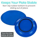 Vive Health Spill Proof Scoop Plates with High Wall and Non Slip Base for Easy Food Transfer, Pack of 2