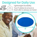 Vive Health Spill Proof Scoop Plates with High Wall and Non Slip Base for Easy Food Transfer, Pack of 2
