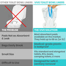 Vive Health Toilet Bowl Liners 24 Pack for Camping & RVs