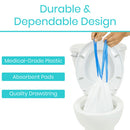 Vive Health Leak-Proof Toilet Bowl Liners with Super Absorbent Pads