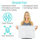 Vive Health Commode Liners, Leak Free Disposable Toilet Bags with Drawstring for Hygienic Use, 100 Pack Bag, Pack of 2