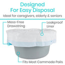 Vive Health Commode Liners, Leak Free Disposable Toilet Bags with Drawstring for Hygienic Use, 100 Pack Bag, Pack of 2