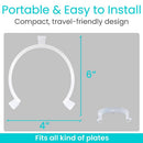Vive Health Plate Guard for Dining, BPA-Free Food Spill Protector