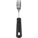 Vive Health Bendable Adaptive Utensil Set for Elderly with Textured Handles and Knife, Black