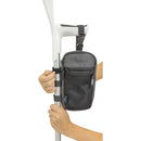 Vive Health Accessory Bag for Canes and Forearm Crutches, Black, Lightweight with Secure Straps