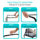 Vive Health Blanket Lifter, Adjustable Steel Frame, Black for Bed and Leg Support Tool