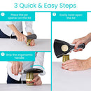 Vive Health Jar Opener With Stabilizing Pad, Soft Rubber Handle And Strong Inner Lining