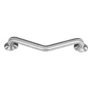 Vive Health 16-Inch Angled Metal Grab Bar with Brushed Nickel Finish