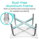 Vive Health Bariatric Shower Chair for Injury Recovery with Lightweight Aluminum Frame, White