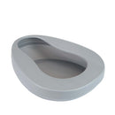Vive Health Bed Pan with Smooth Contoured Surface and Raised Rim for Leak Protection, Gray