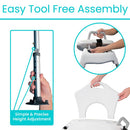 Vive Health Adjustable Sliding Shower Chair with Secure Lock and Rust-Resistant