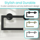 Vive Health Stainless Steel Grab Bar with Toilet Paper Holder, 300 lbs Capacity, Bathroom Support