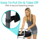 Vive Health Walker Tray, Dual Side Pockets – Spacious design for meals, drinks, and essentials. Moovkart