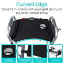 Vive Health Walker Tray with Pockets – Non-slip surface with cup holders for convenient mobility. Moovkart