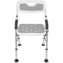 Vive Health Folding Shower Chair with adjustable height and non-slip rubber feet