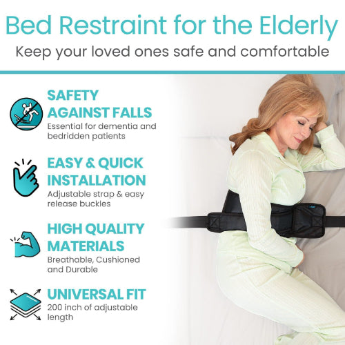 Vive Health Bed Restraint Strap for Elderly Safety