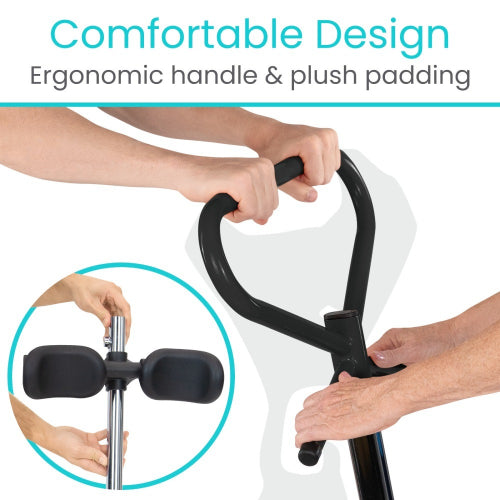 Vive Health Stand Assist Transfer Disc, Adjustable Swivel Transfer Aid with Padded Knee Rests