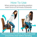 Vive Health Portable Stand Assist Device, Sit and Stand Mobility Aid, 250 lb Capacity, Black