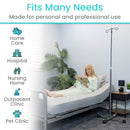 Vive Health 2-prong IV Pole, Adjustable Dual-Hook IV Stand with Locking Wheels