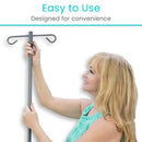 Vive Health 2-prong IV Pole, Adjustable Dual-Hook IV Stand with Locking Wheels