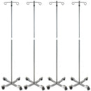 Vive Health 2-prong IV Pole, Adjustable Dual-Hook IV Stand with Locking Wheels