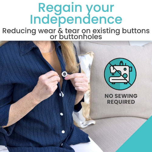 Vive Health Adaptive Button Helper – Daily living dressing aid for seniors and limited dexterity. Moovkart