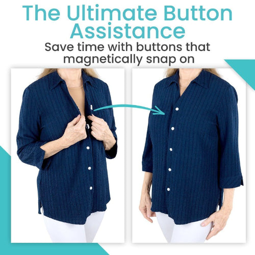 Vive Health Adaptive Button Helper – Easy Dressing Aid for arthritis and mobility support. Moovkart