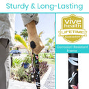 Vive Health Height Adjustable Folding Cane, 33 - 37 Inches, Dark Butterfly